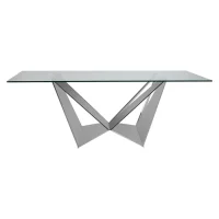 Chrome Rectangular Dining Table
