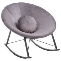 Conical Seat Grey Rocking Chair