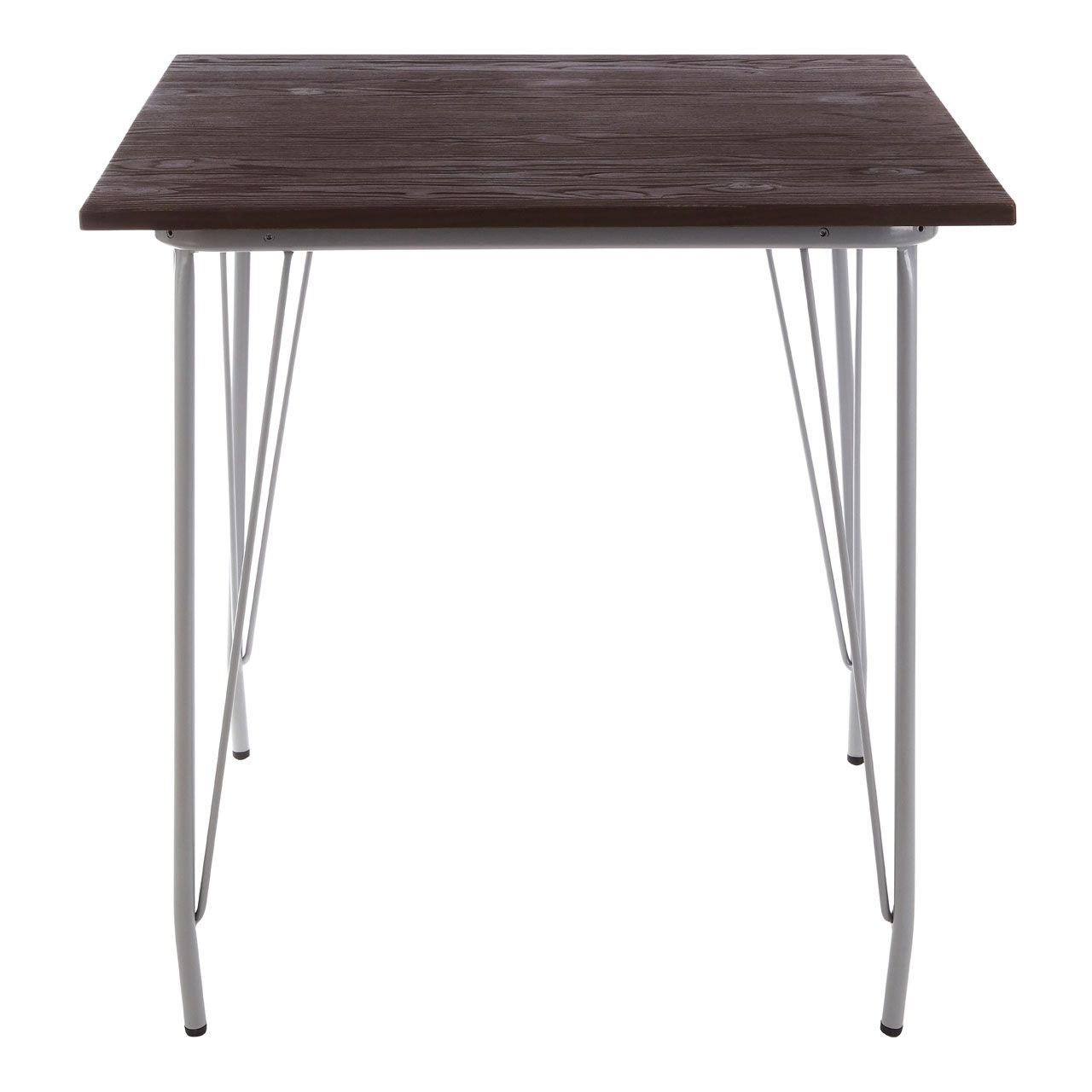 Grey Metal Square Dining Table