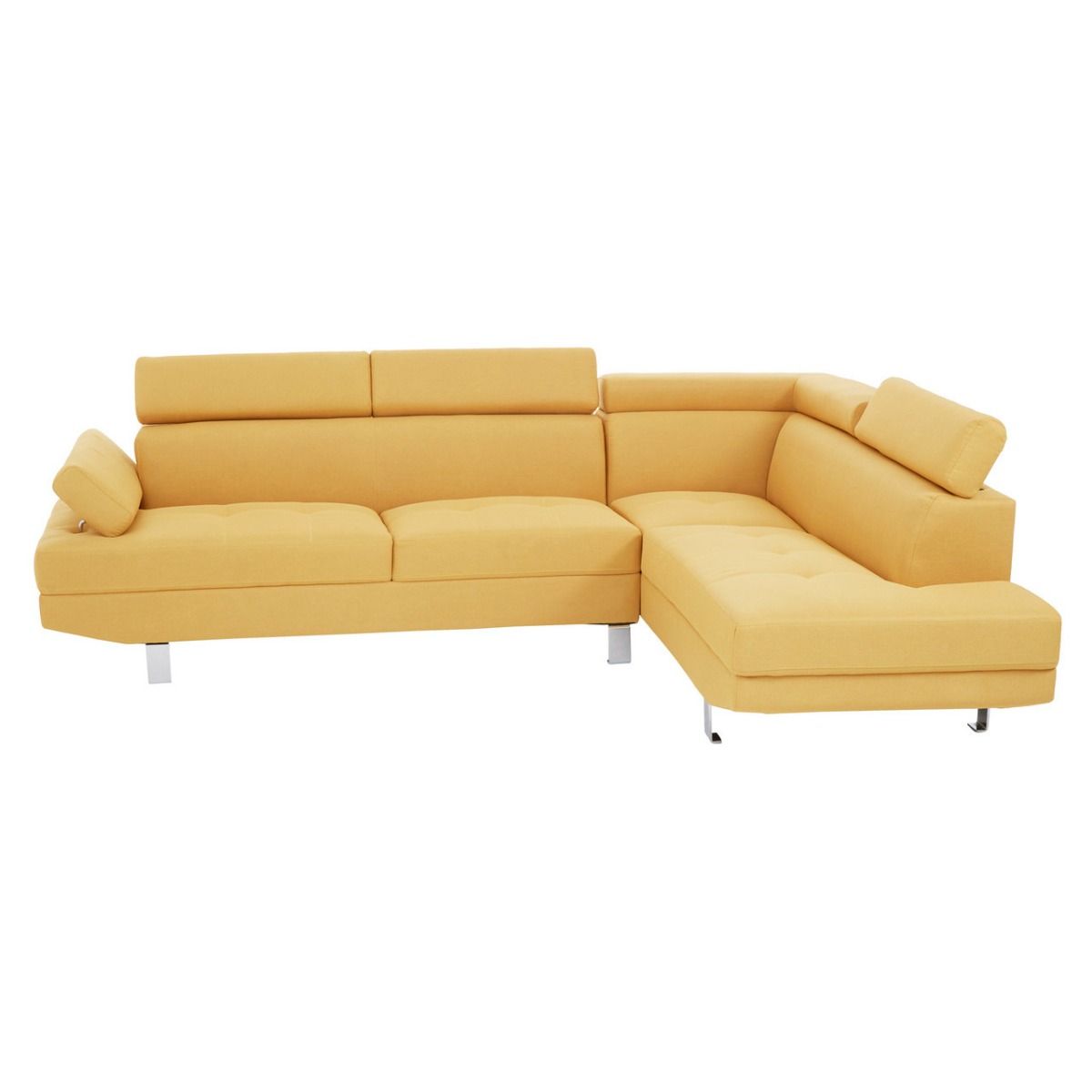 Ochre Linen Corner Sofa
