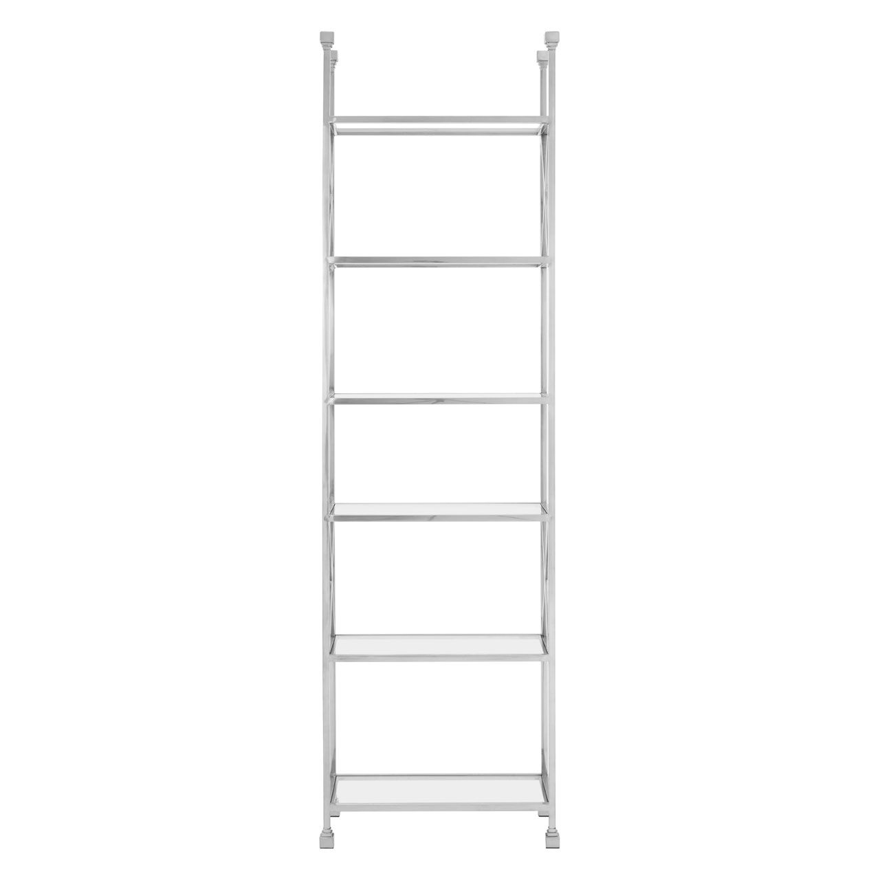 Silver 5 Shelf Cross Design Unit
