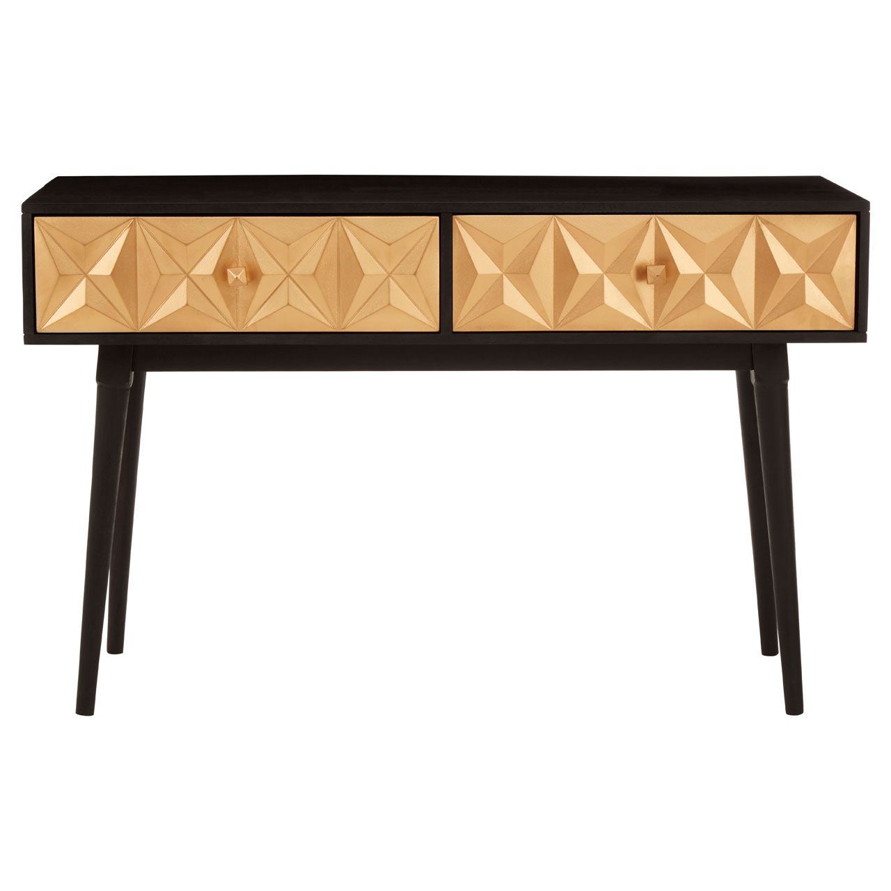Gold Finish Console Table