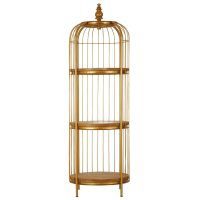Medium Gold Birdcage Shelf Unit