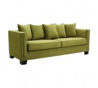 modern studded sofa 3 seat green