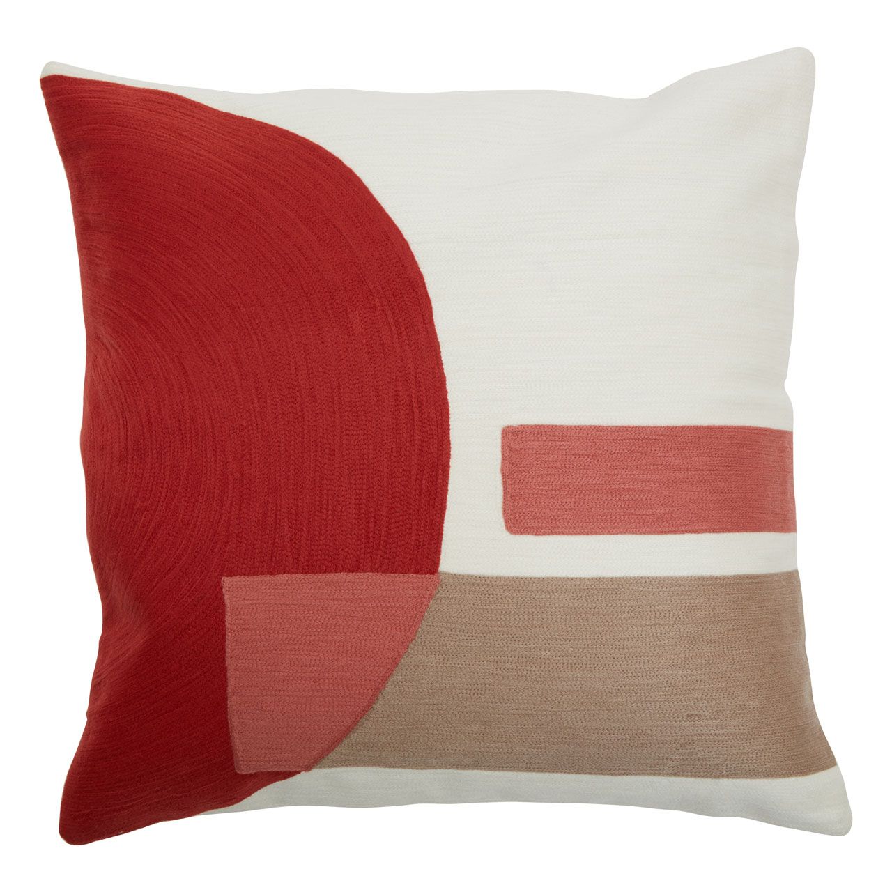 Abstract Red and White Cushion