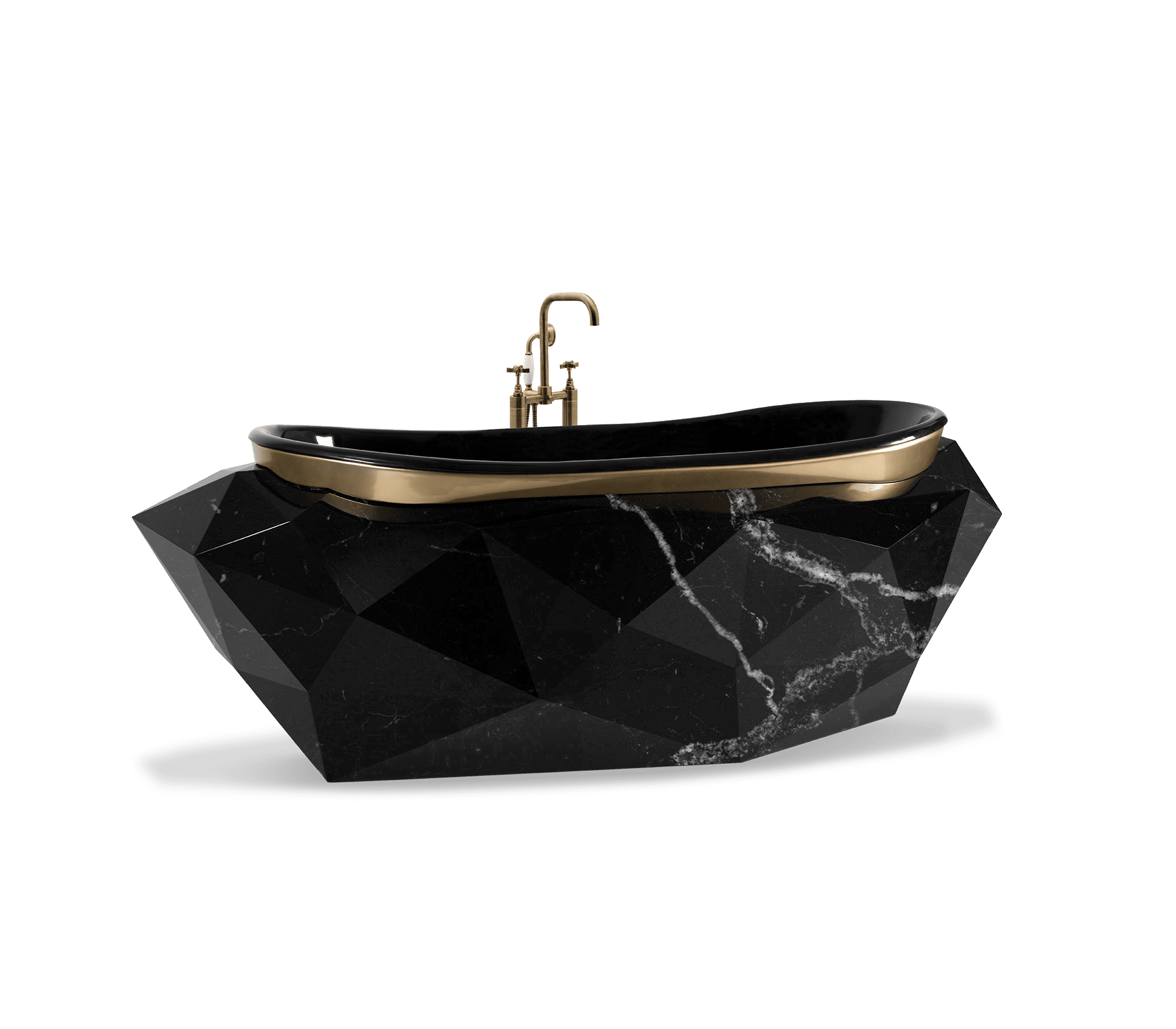 Black Marble Diamond Bathtub