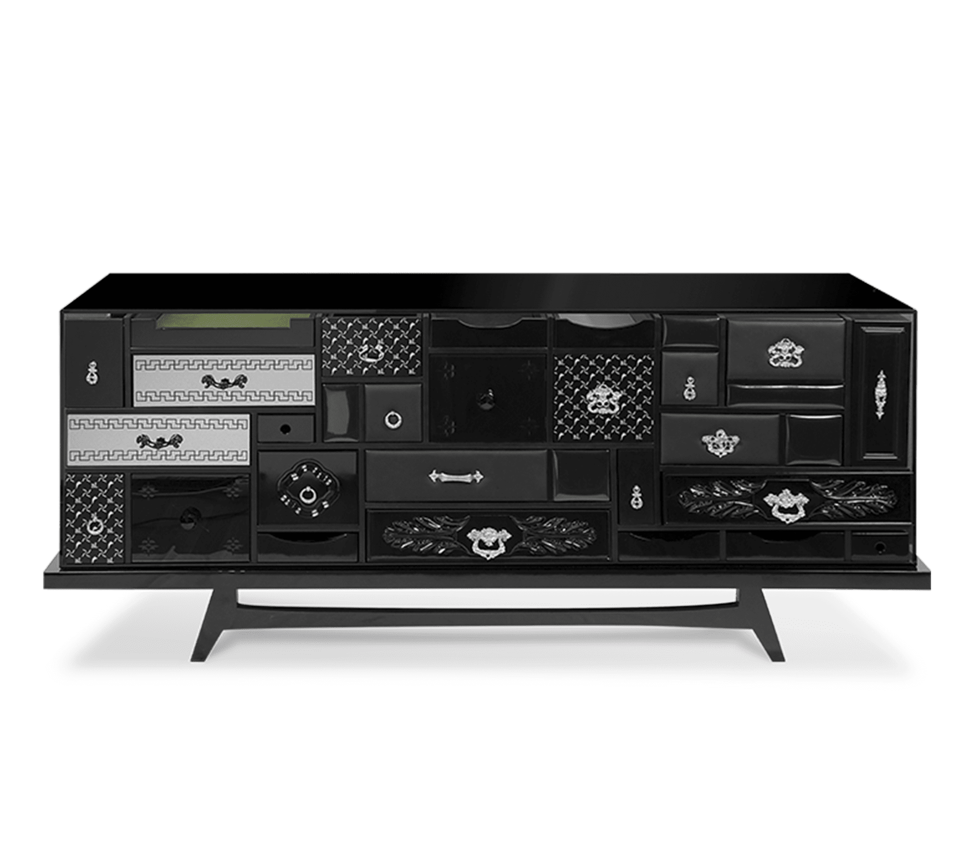 Mondrian Black Sideboard