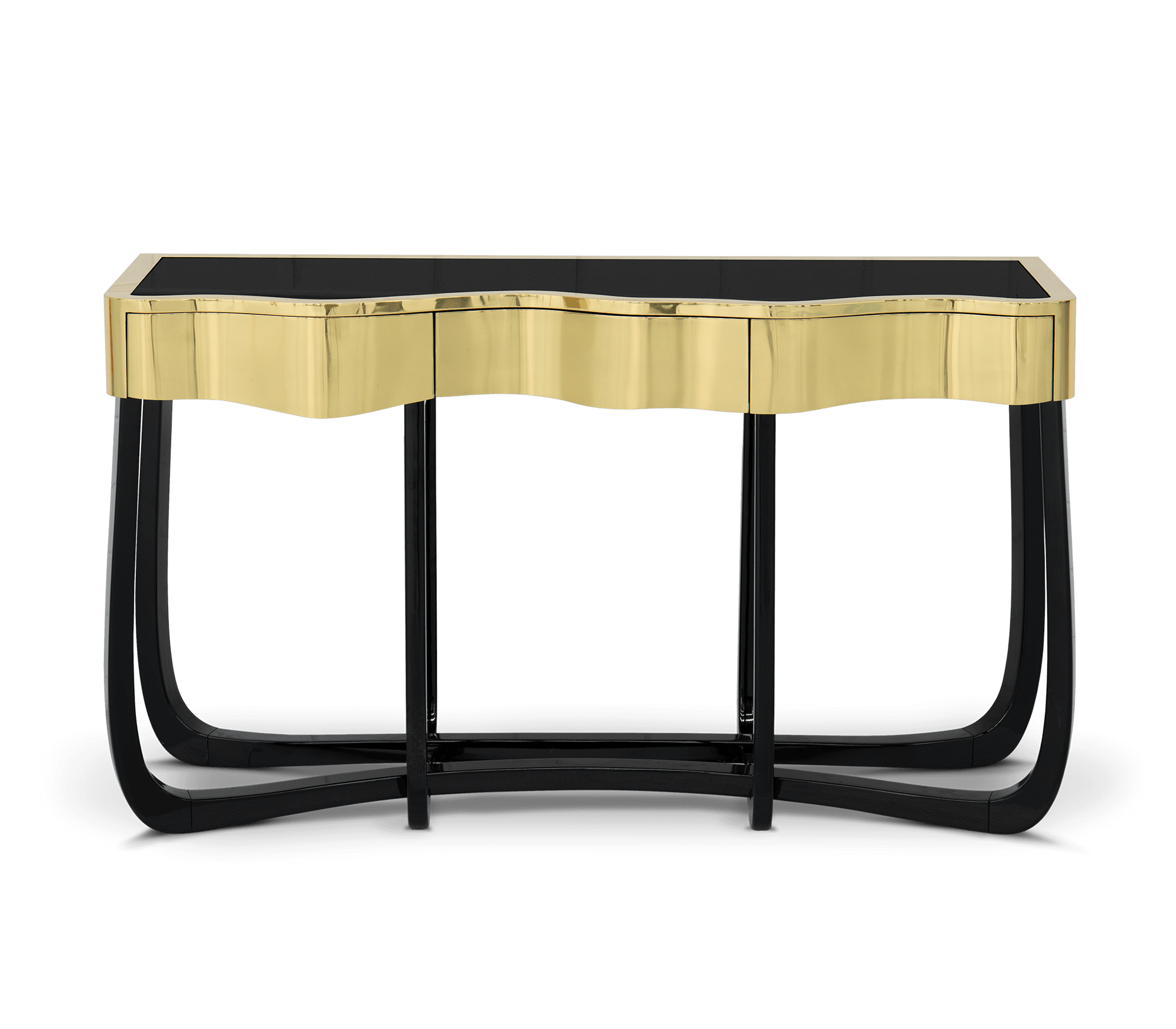 Sinuous Gold Console