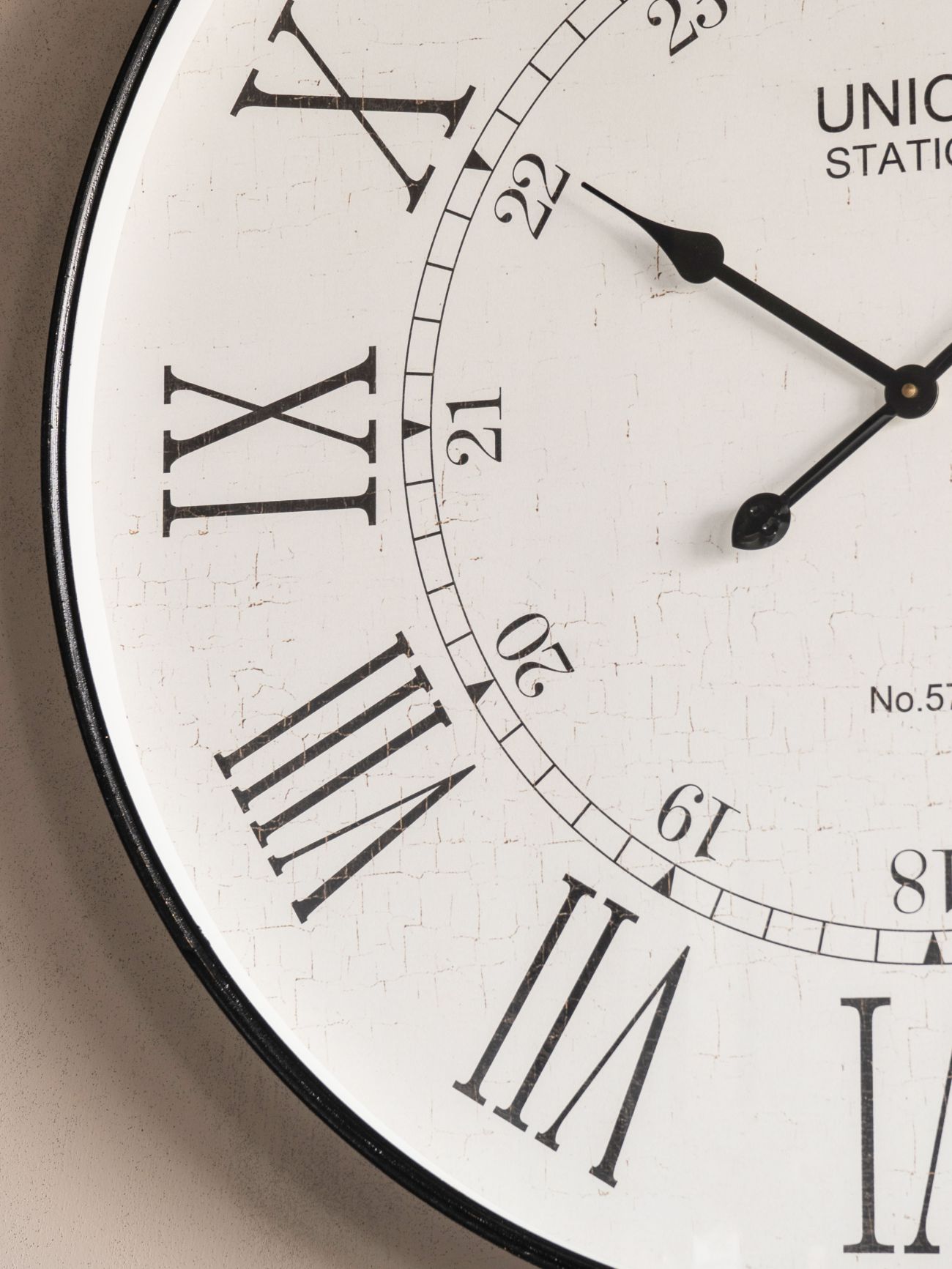 Antique Black Wall Clock - Image 3