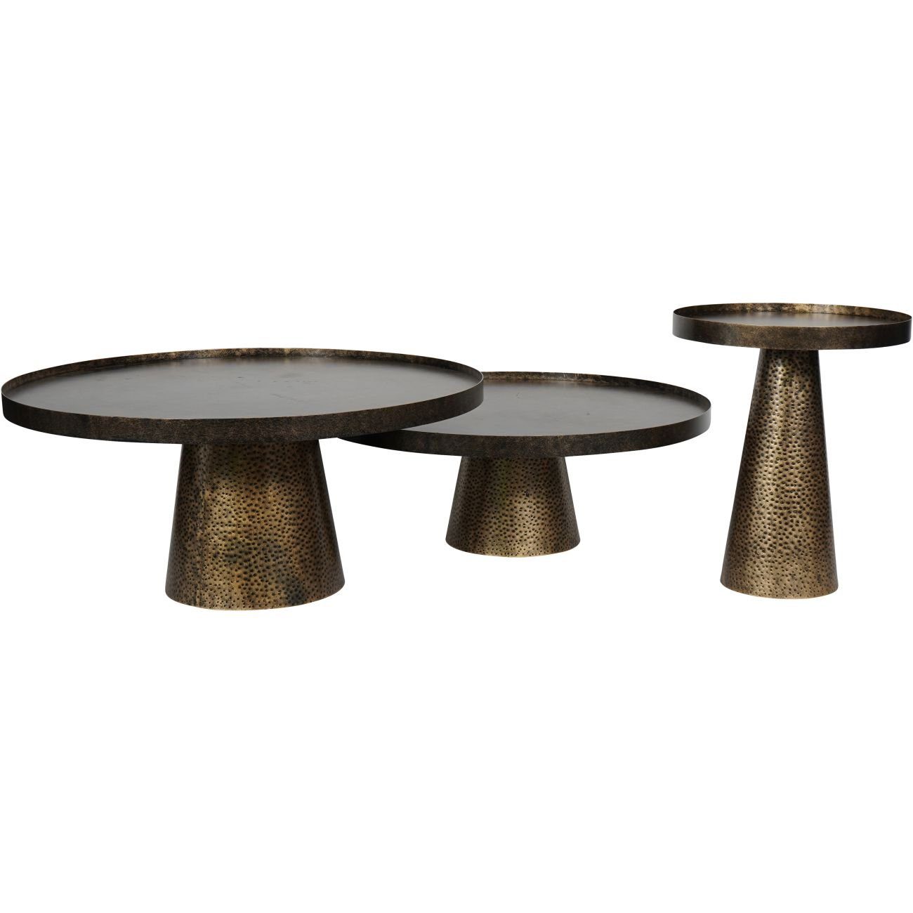 Iron Side Table In Rustic Gold - Image 7