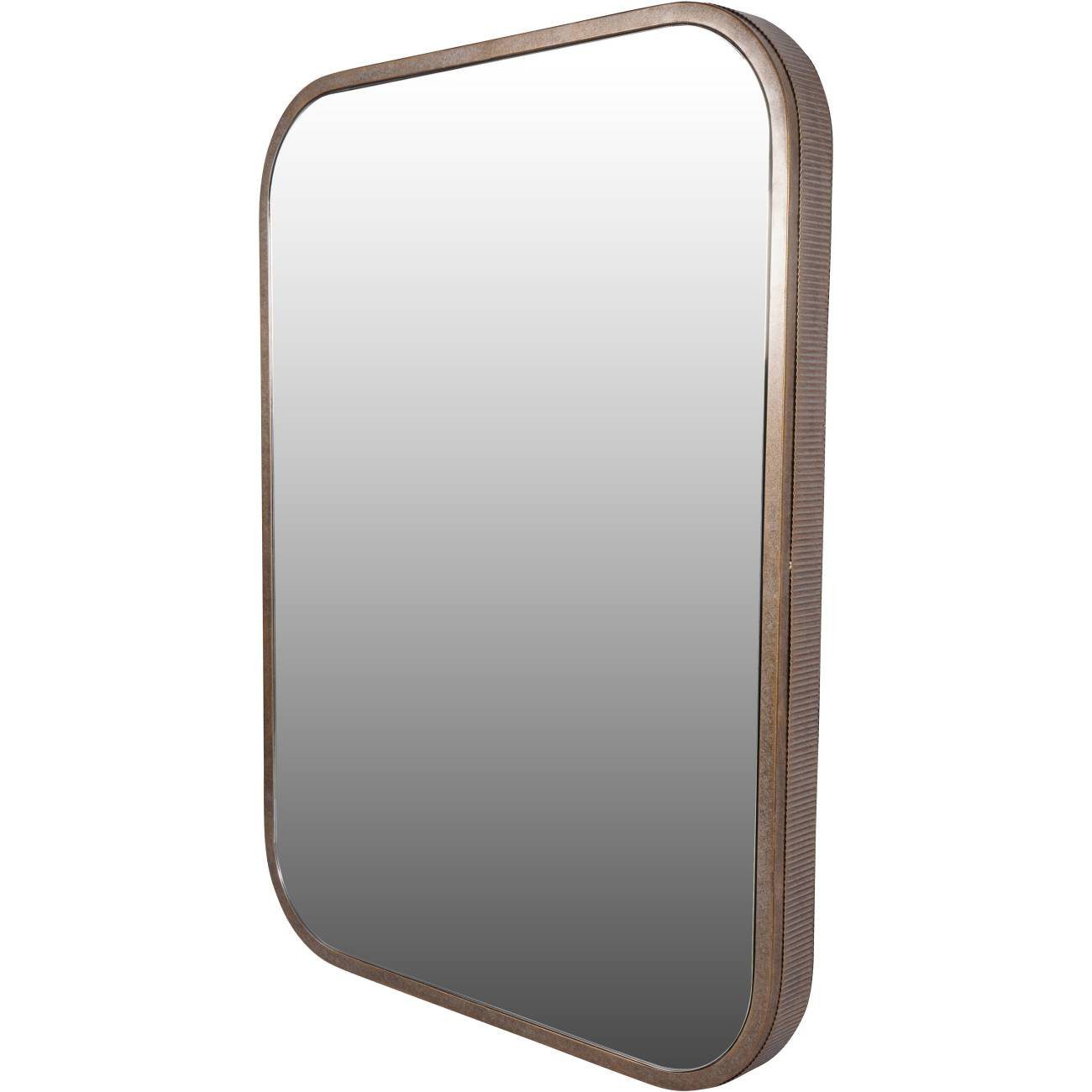 Faux Aged Gold Rectangular Mirror - Image 2