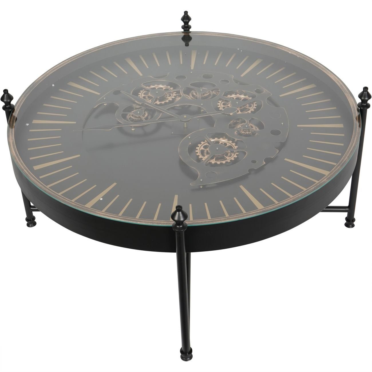 Coffee Clock Table Black Gold - Image 3