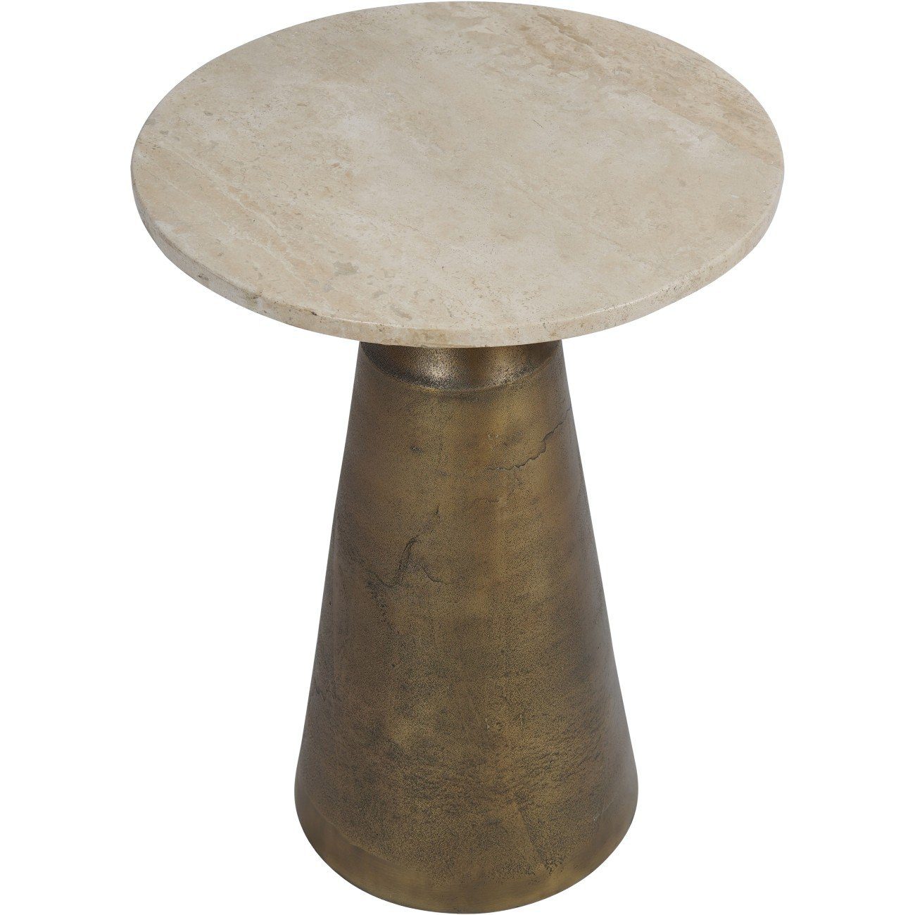Light Travertine Side Table - Image 3