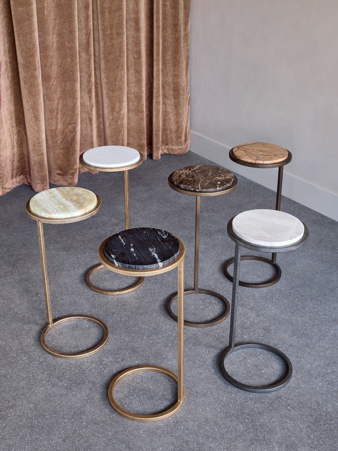Brown Marble Emperador Side Table - Image 8