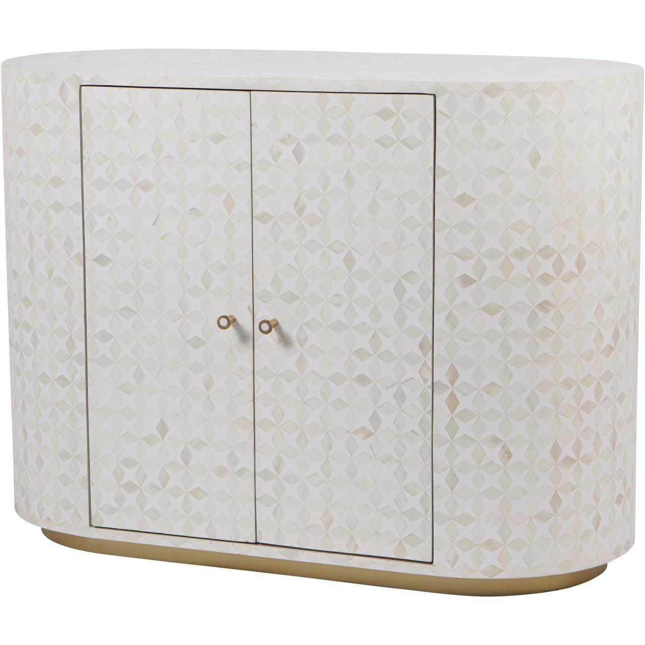 Bone Inlay Two Door Cabinet