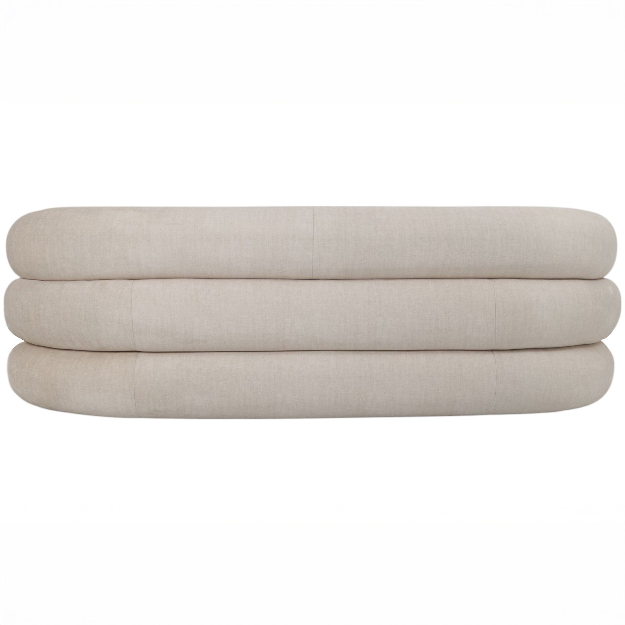 Two Seater Sofa Cream - Image 3