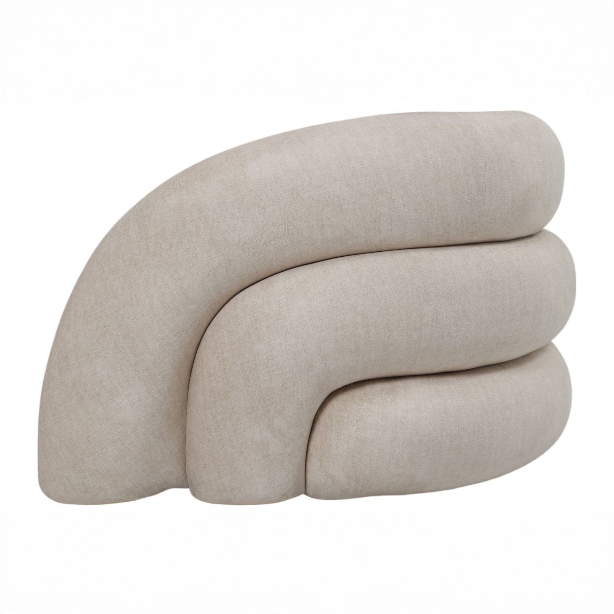 Two Seater Sofa Cream - Image 4
