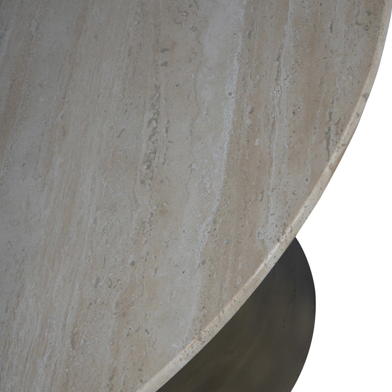 Light Travertine Round Dining Table - Image 3