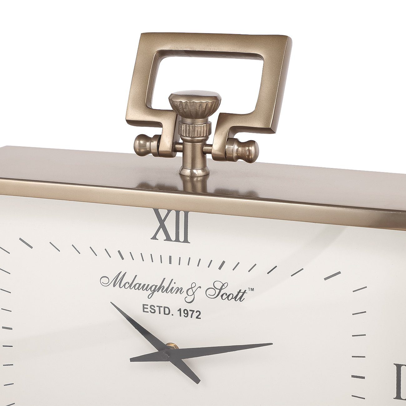 Latham Brass Rectangular Clock Small - Image 4