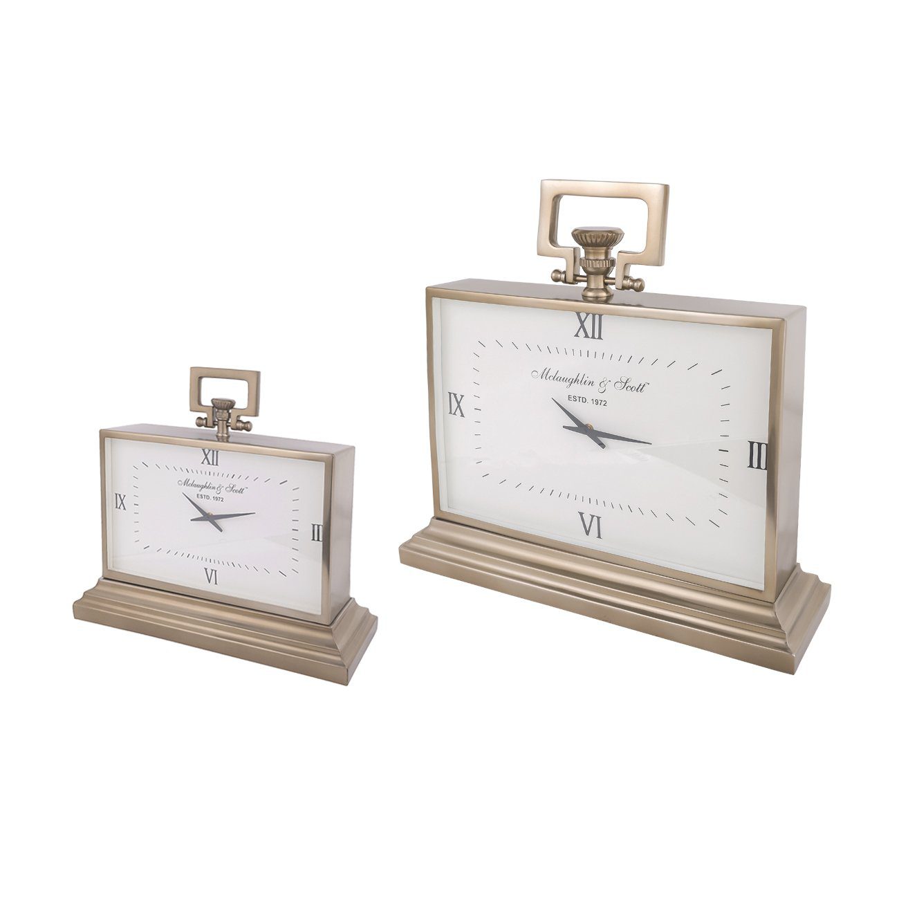 Latham Brass Rectangular Clock Small - Image 7