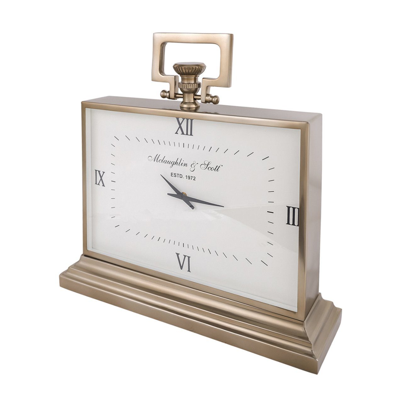 Latham Brass Rectangular Clock Large - Image 2