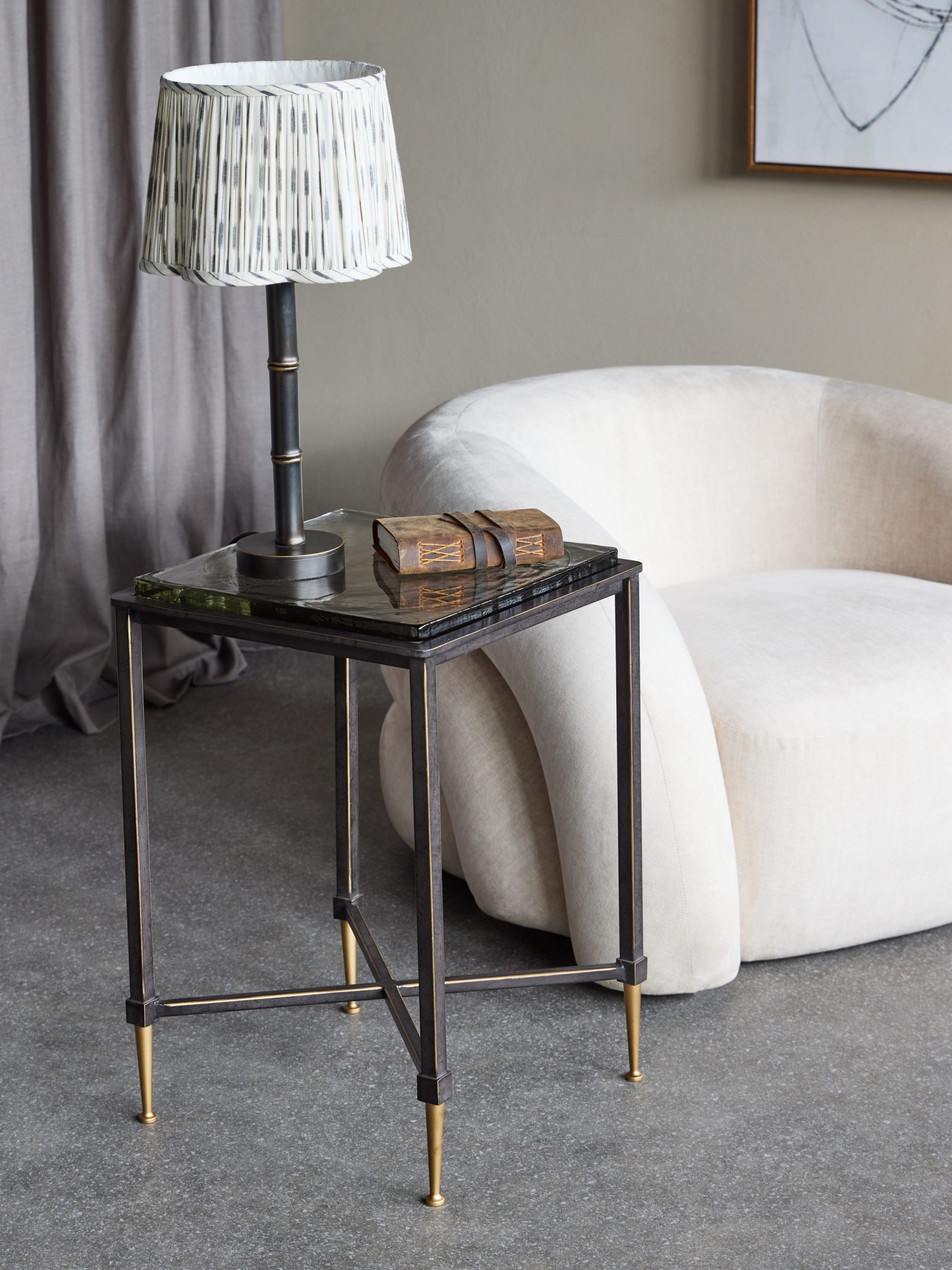 Square Glass Top Side Table - Image 5