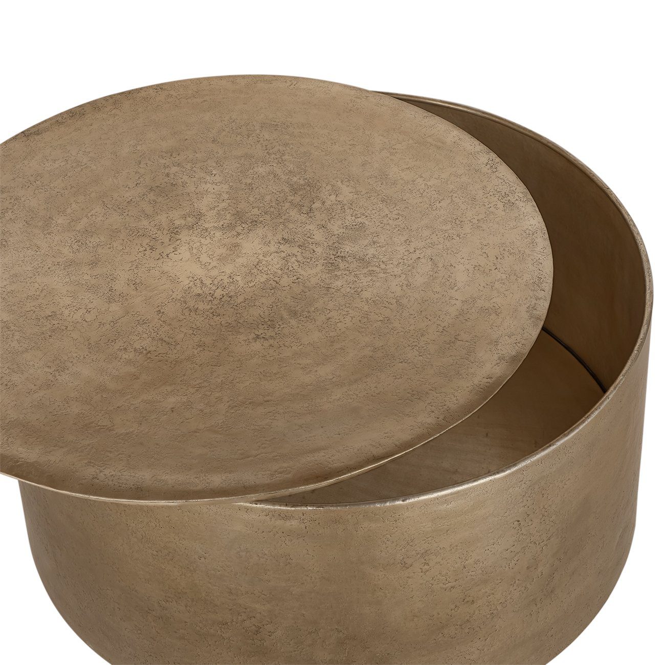 Metal Drum Coffee Table With Storage - Image 4