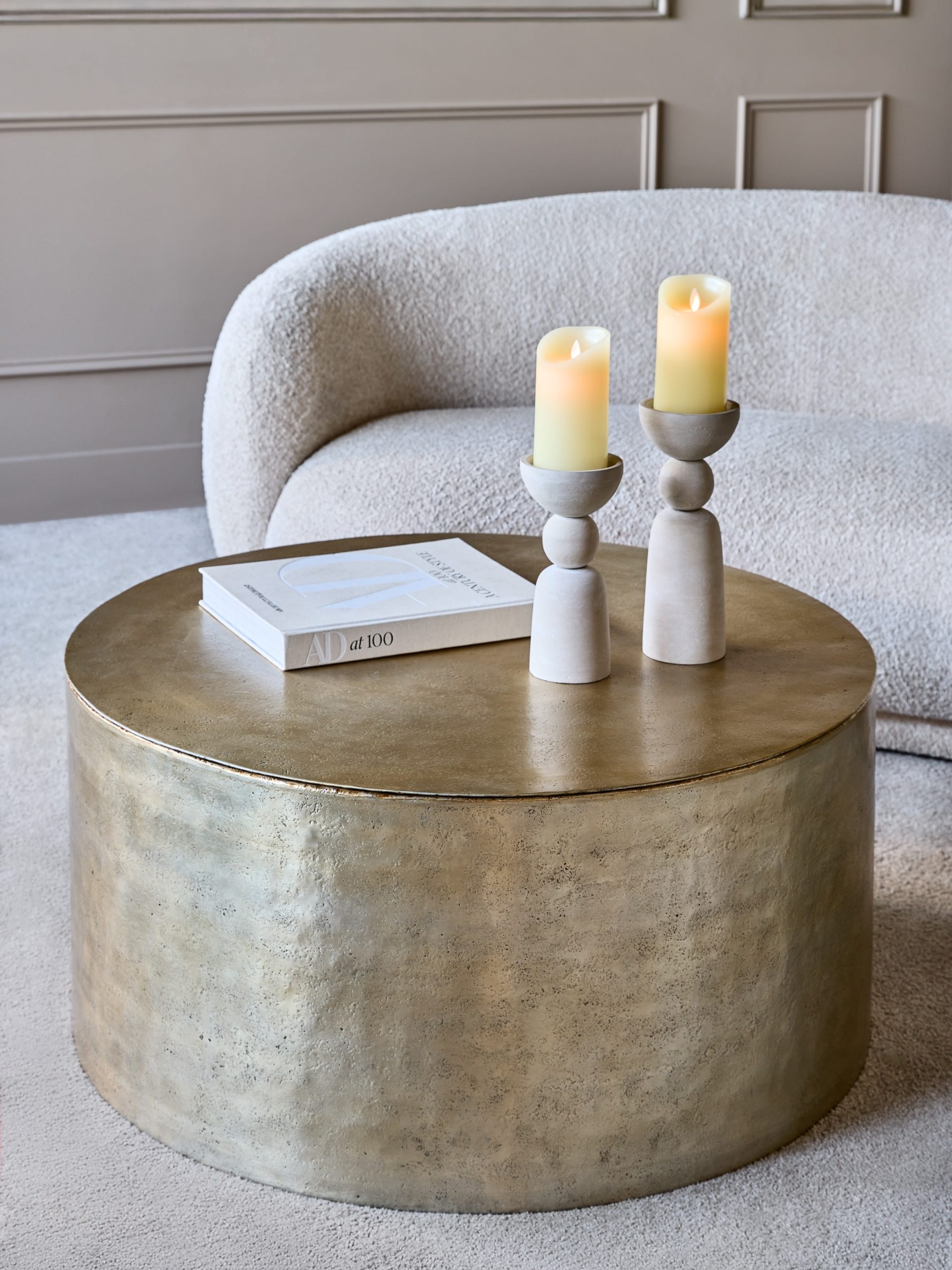 Metal Drum Coffee Table With Storage - Image 6
