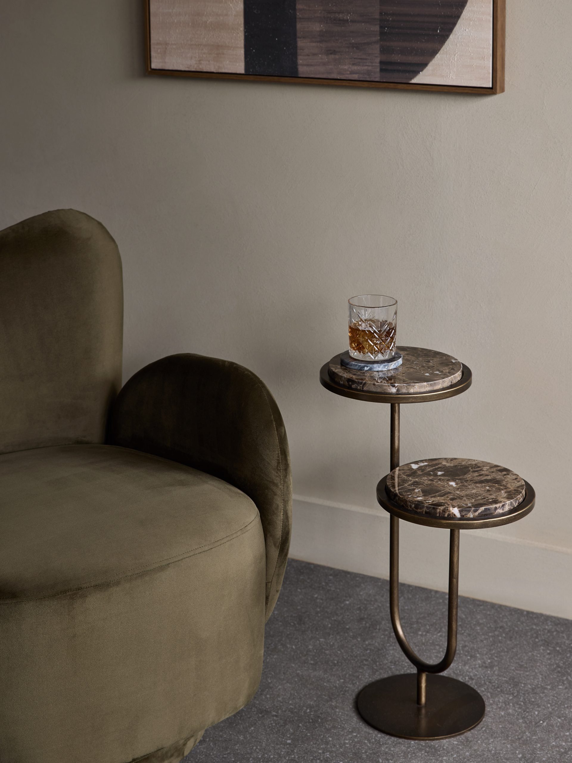 Side Table Dark Emperador - Image 5