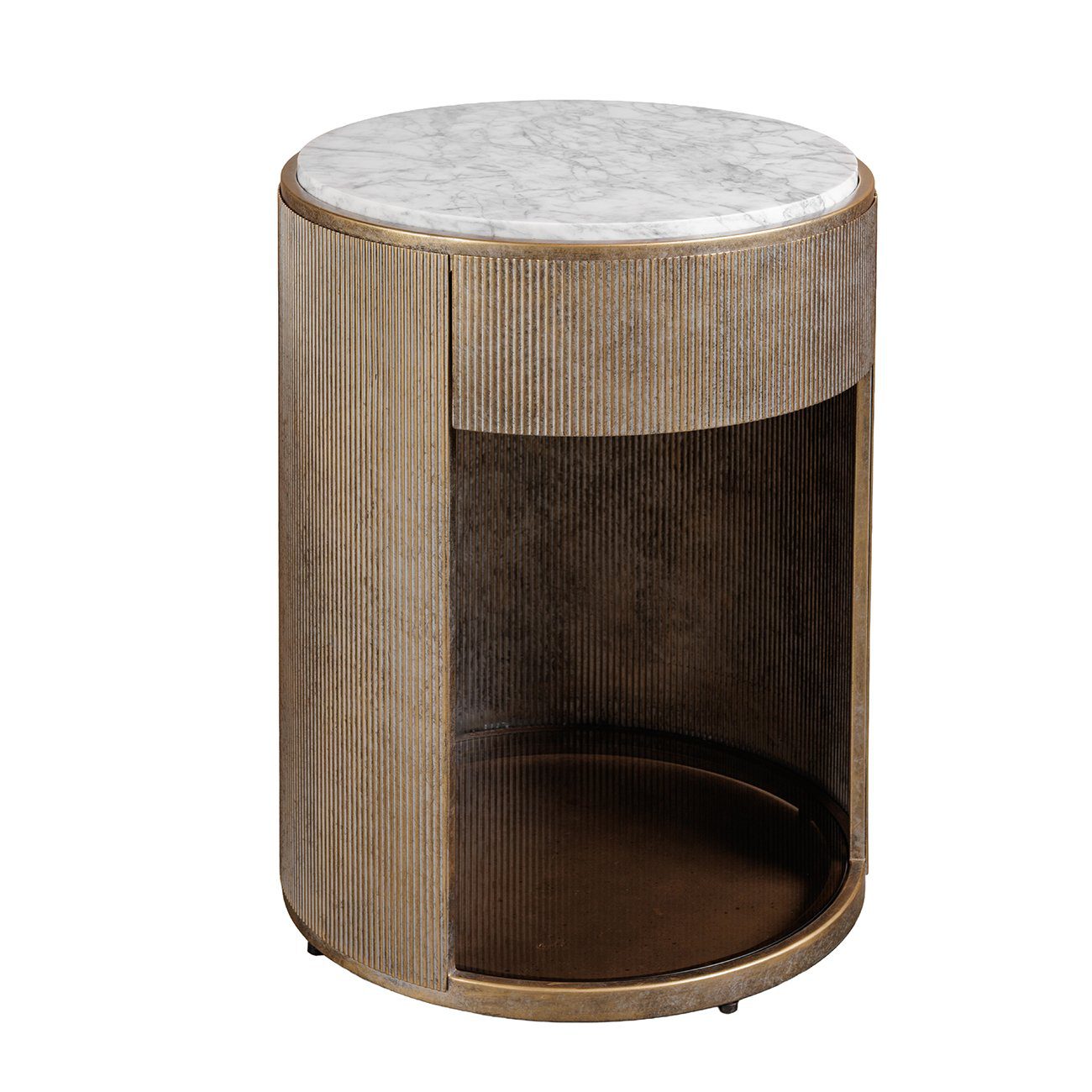 Aged Gold Bed Side Table - Image 2