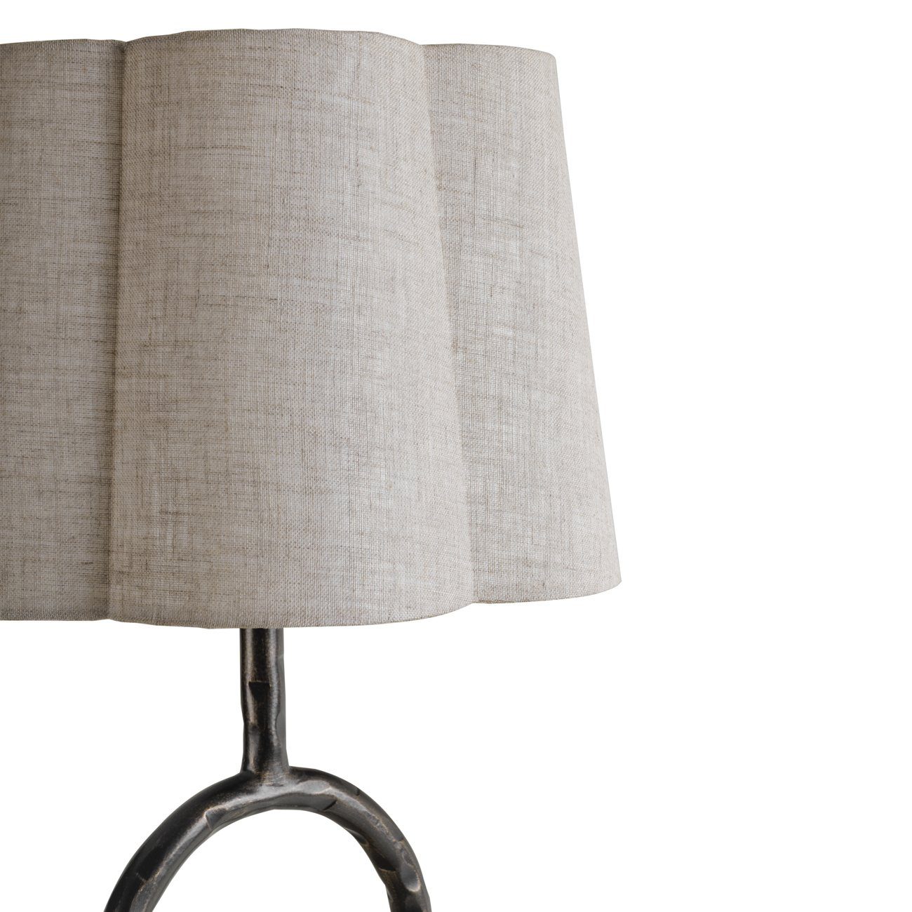 Table Lamp With Plain Linen Shade - Image 3