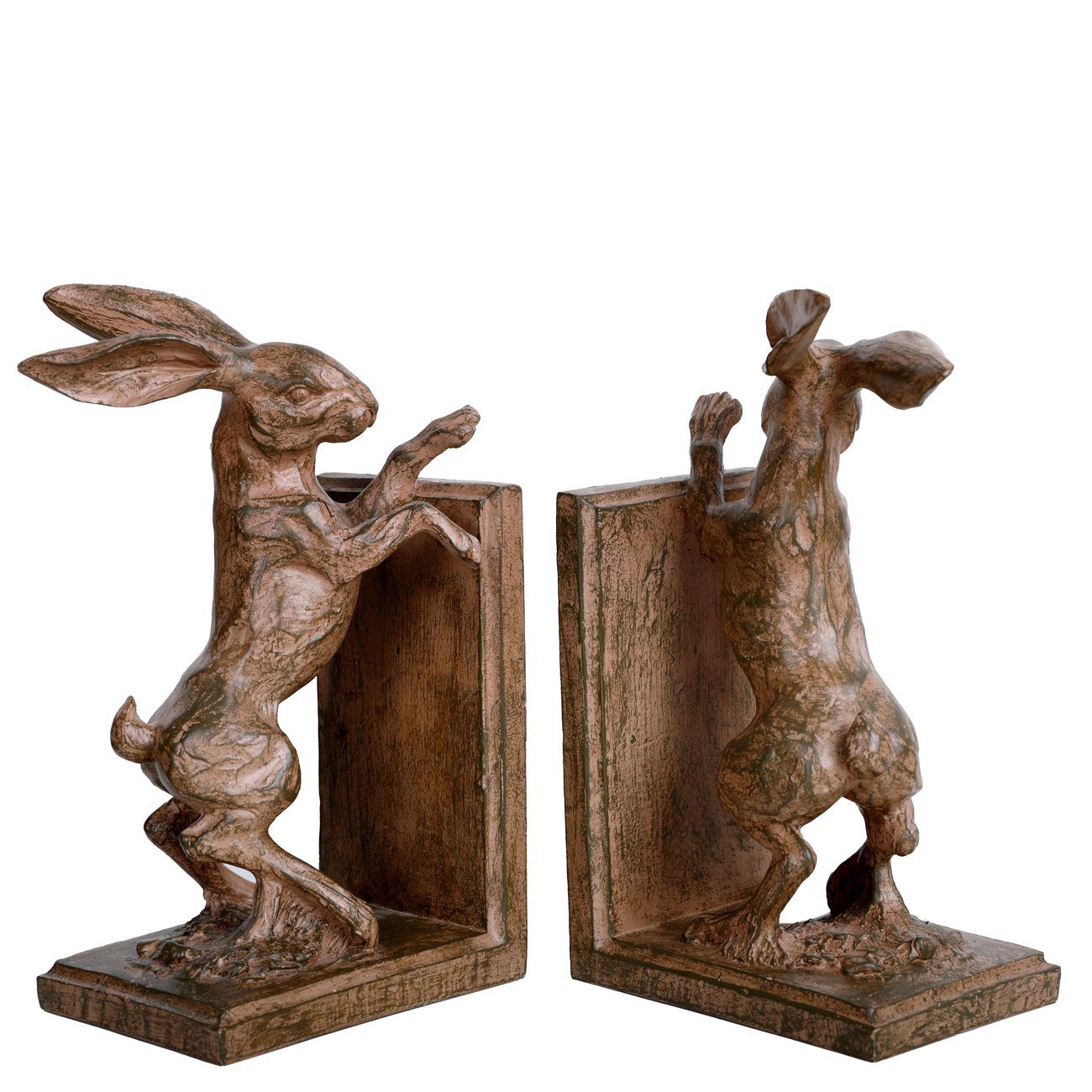 Rustic Standing Hare Bookends - Image 3