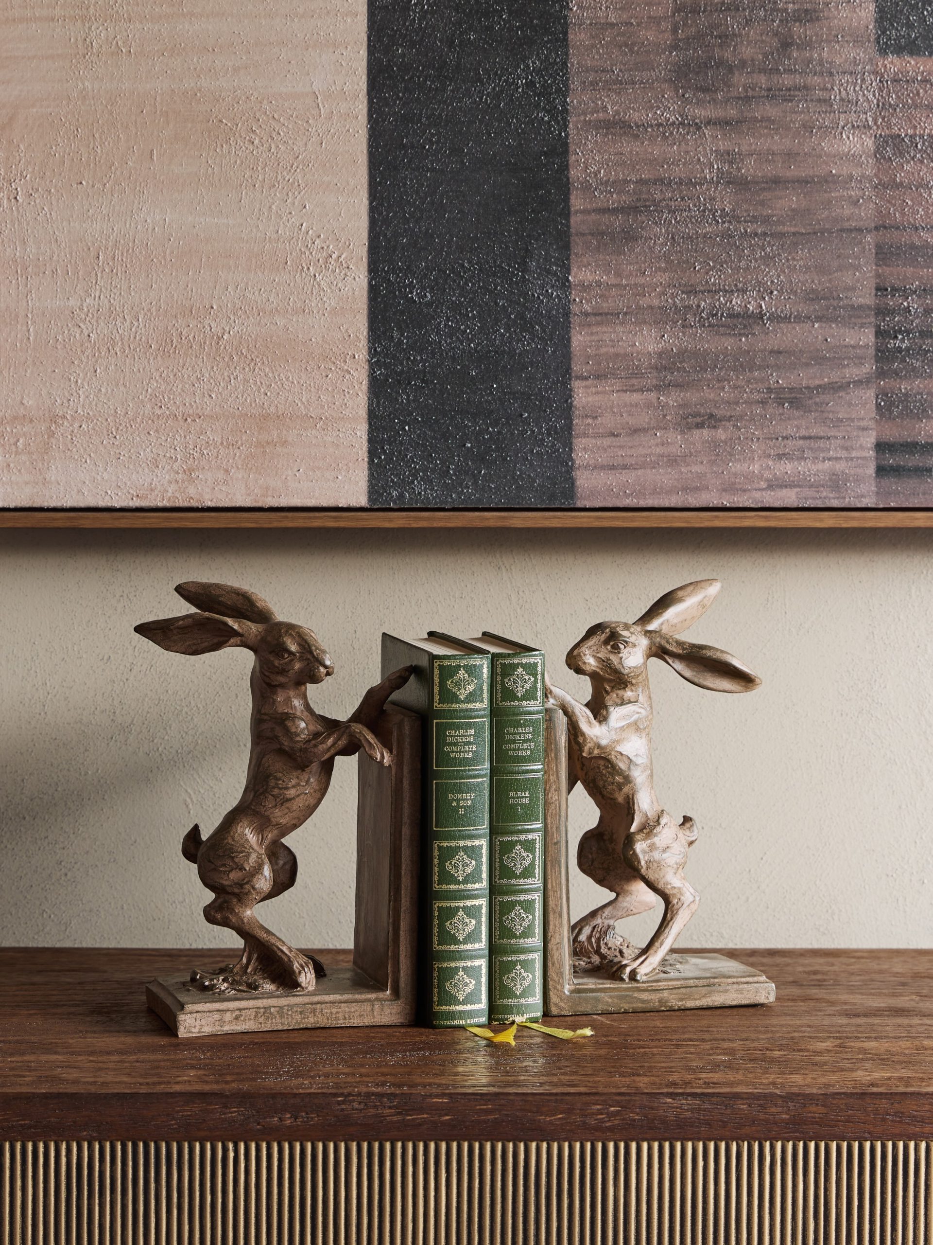 Rustic Standing Hare Bookends - Image 6
