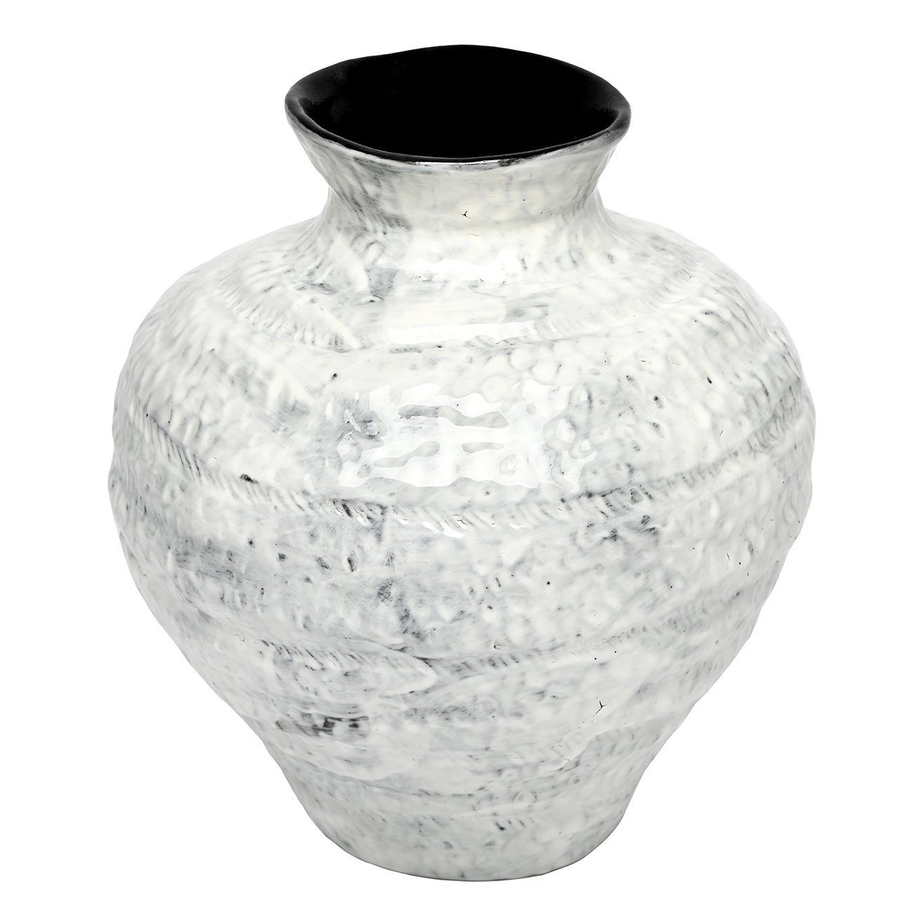 White Glazed Vase Medium - Image 2