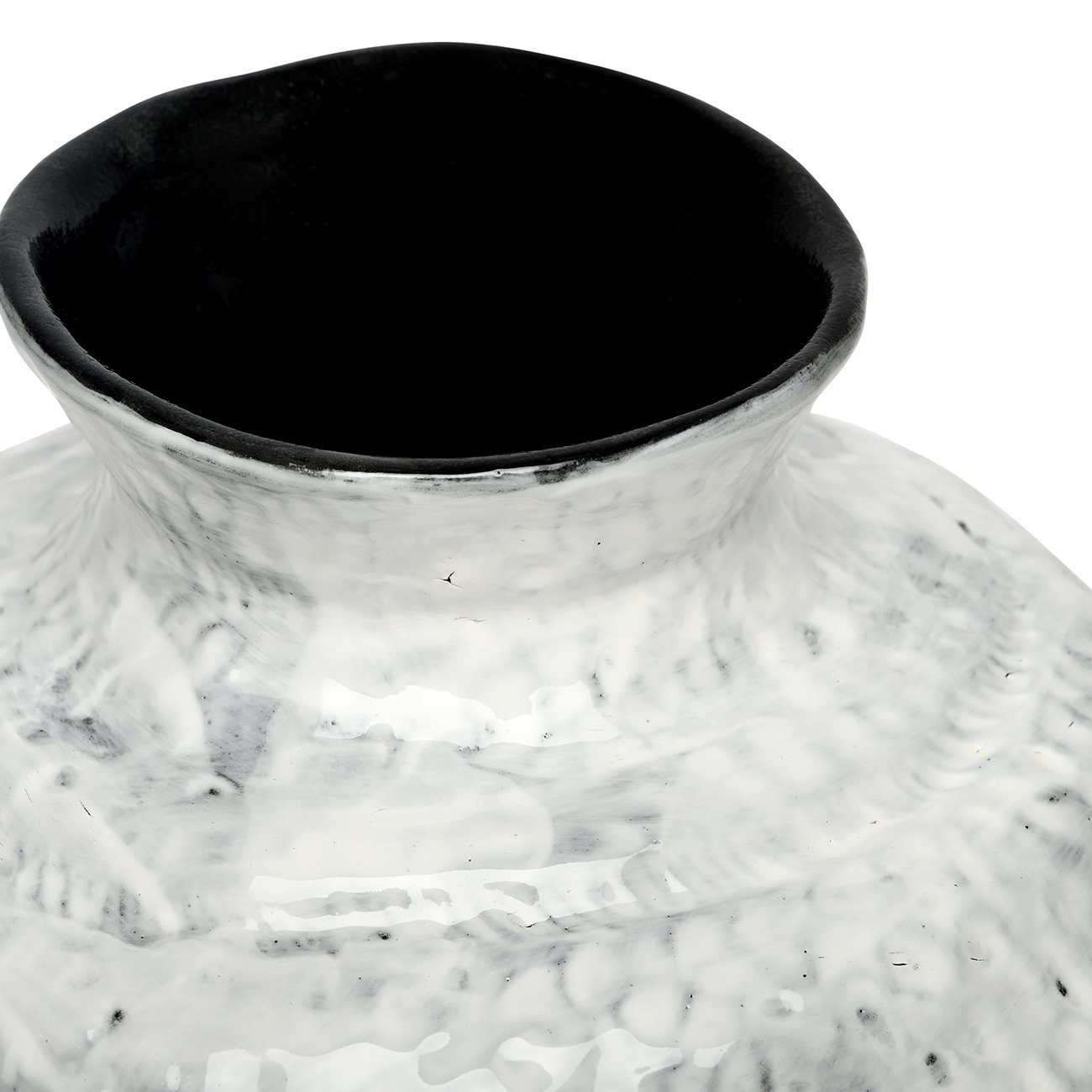White Glazed Vase Medium - Image 3
