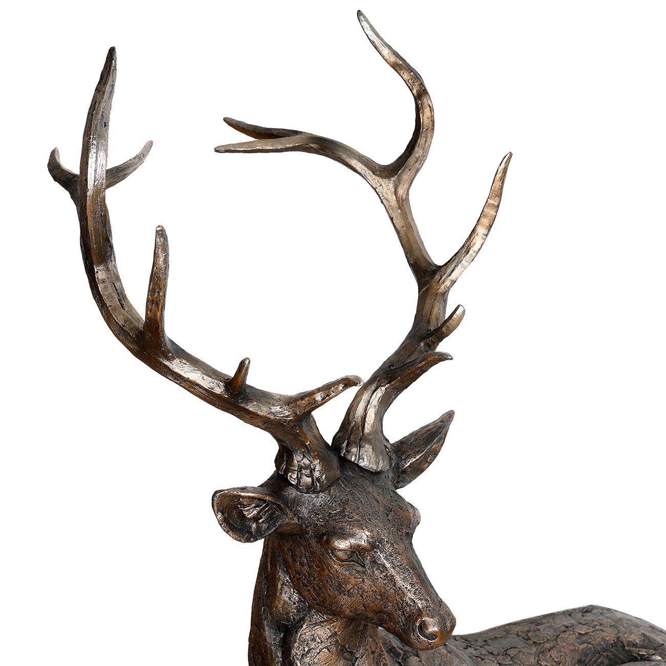 Lying Down Deer Sculpture - Image 4