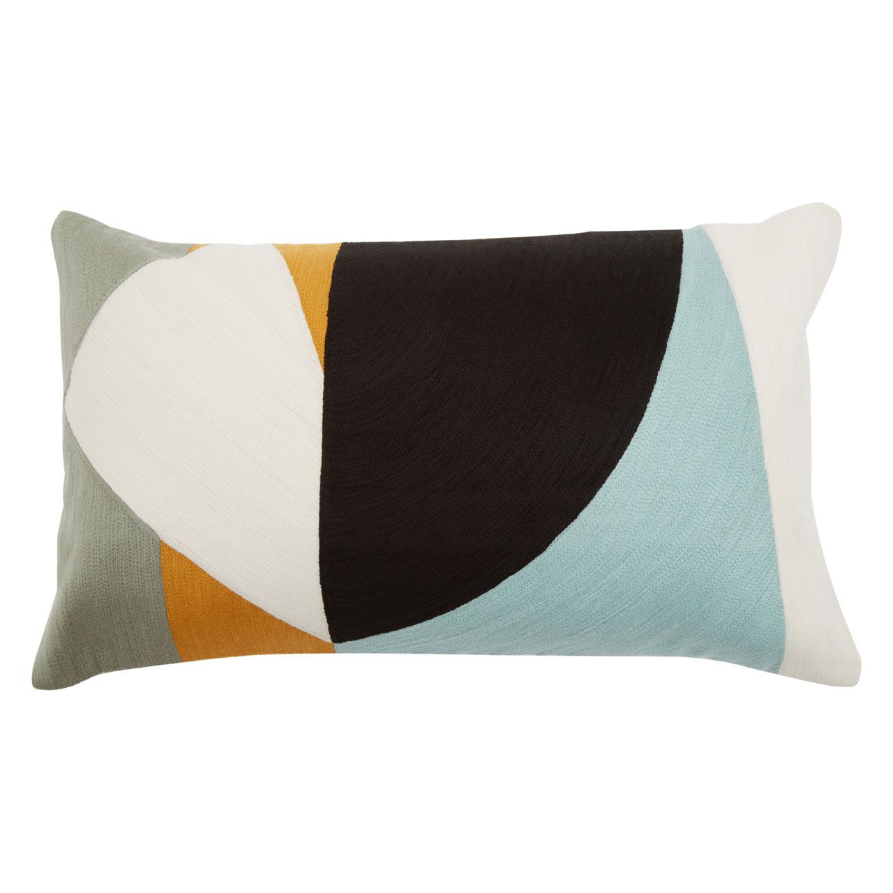 Abstract Curve Pattern Rectangular Cushion