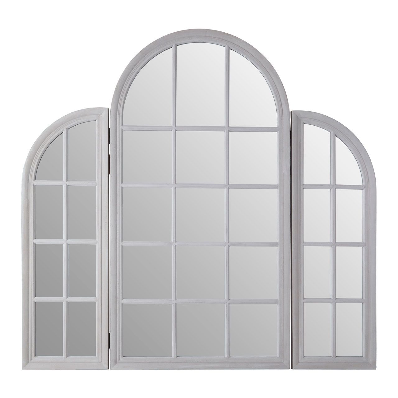 Triptych Grey Finish Dressing Table Mirror