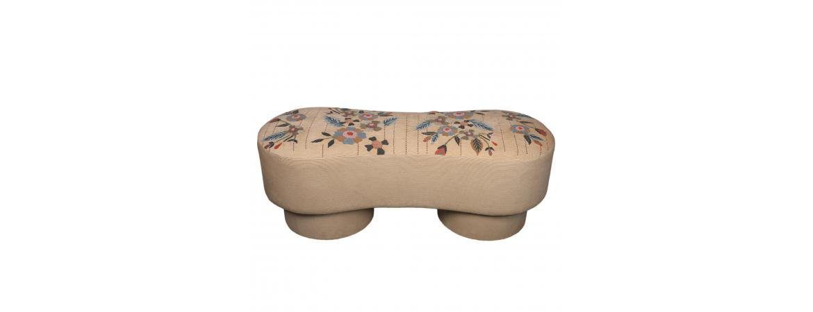 Cream Upholstered Bench