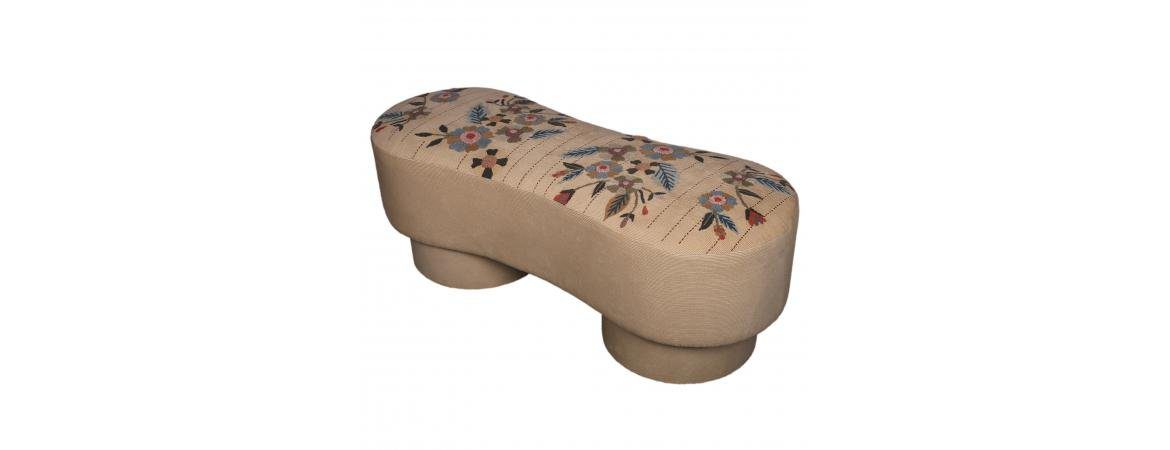 Cream Upholstered Bench - Image 3