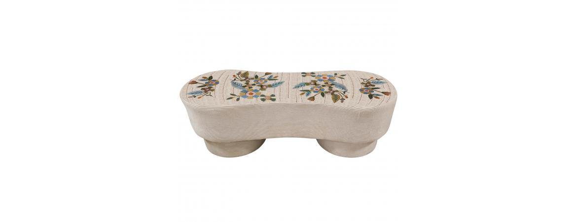 Cream Upholstered Bench - Image 5