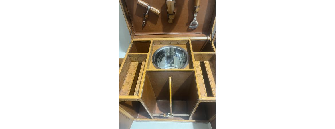 Handcrafted Mini Bar - Tan - Image 4