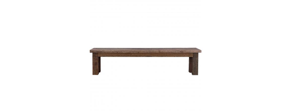 2m Dark Wooden Bench - Image 3