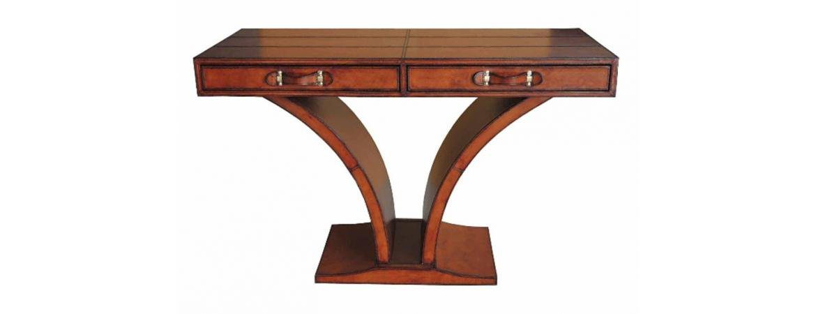 Handcrafted Console Table - Cognac